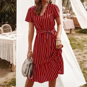 Red Dress With Stripes